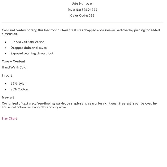 NWT FREE PEOPLE BRIG Pullover Sweater Large Dust Lavender $98 Retail NEW - Picture 5 of 6